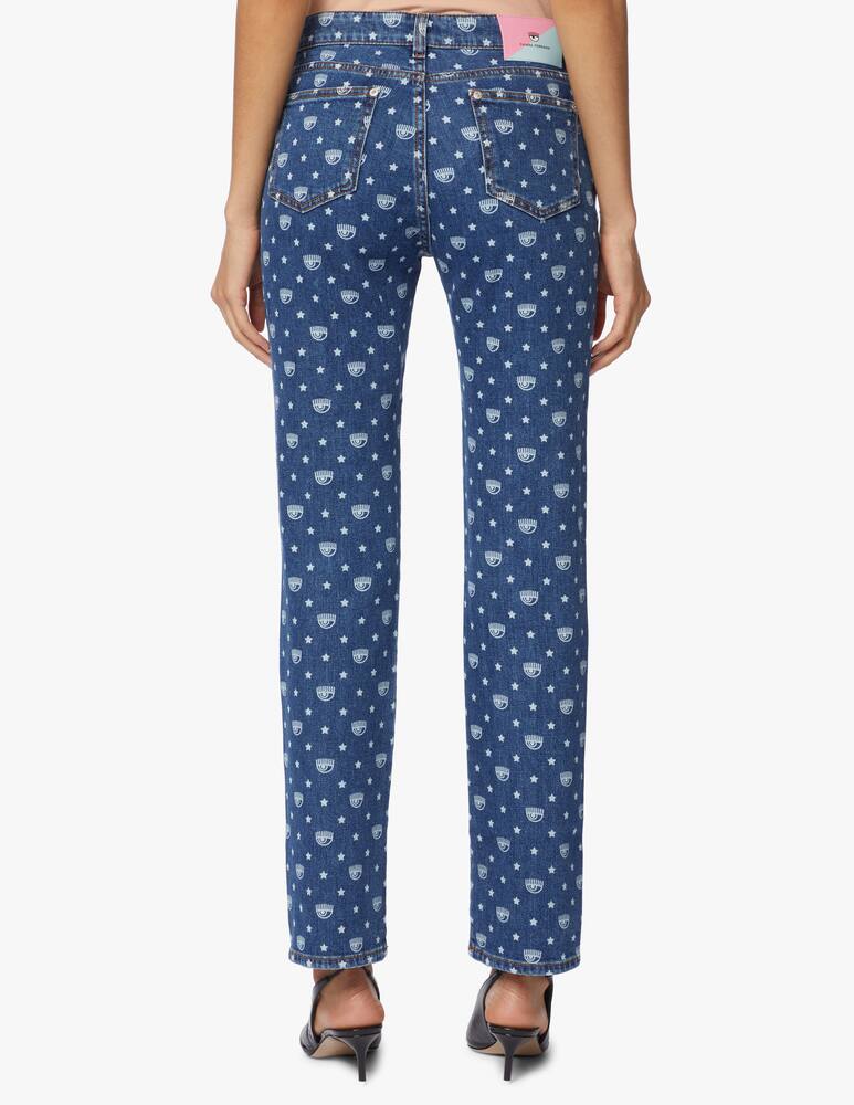 rinascente Chiara Ferragni Logomania eye-star jeans