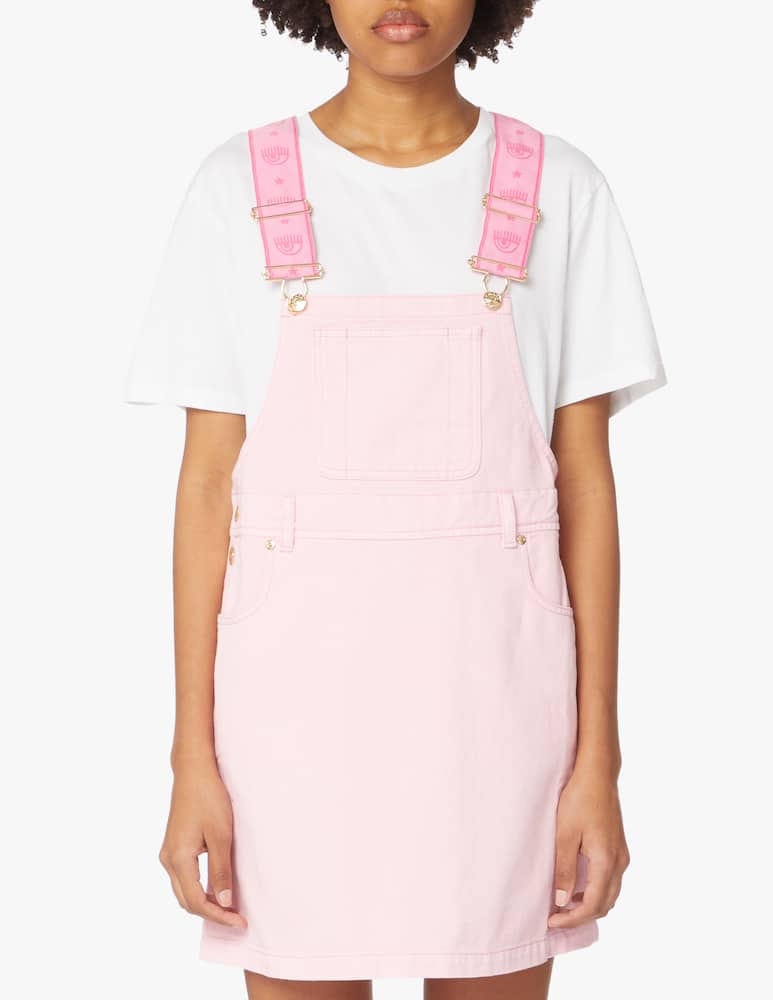 rinascente Chiara Ferragni Denim mini playsuit - pink