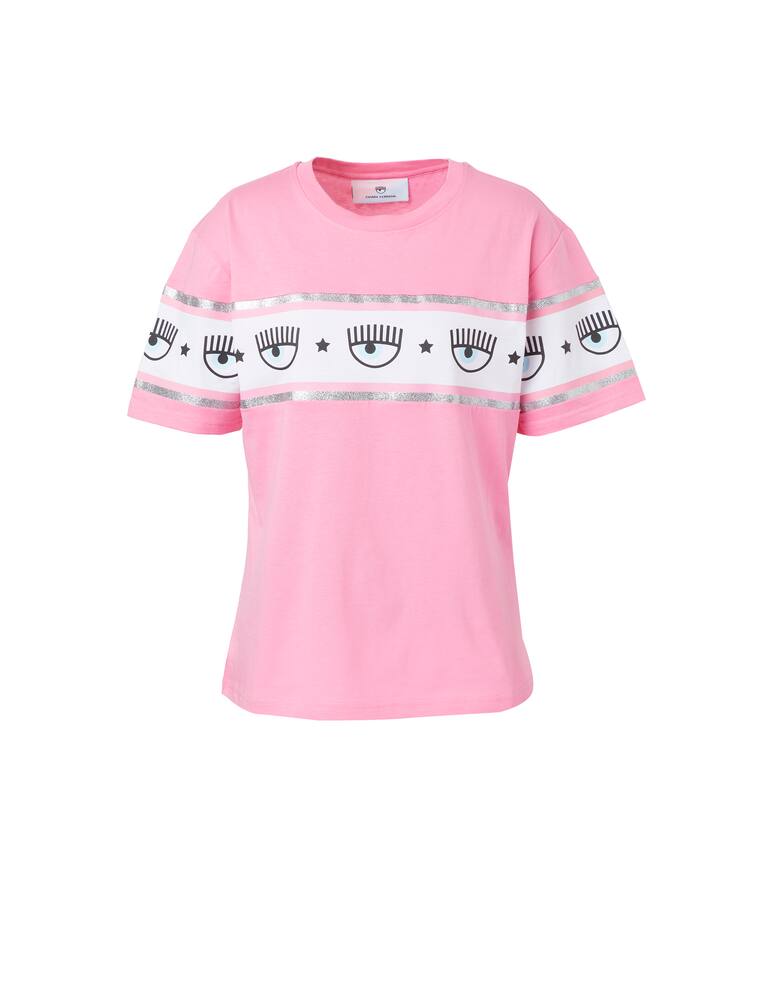 rinascente Chiara Ferragni T-shirt girocollo regular Logo Mania - rosa