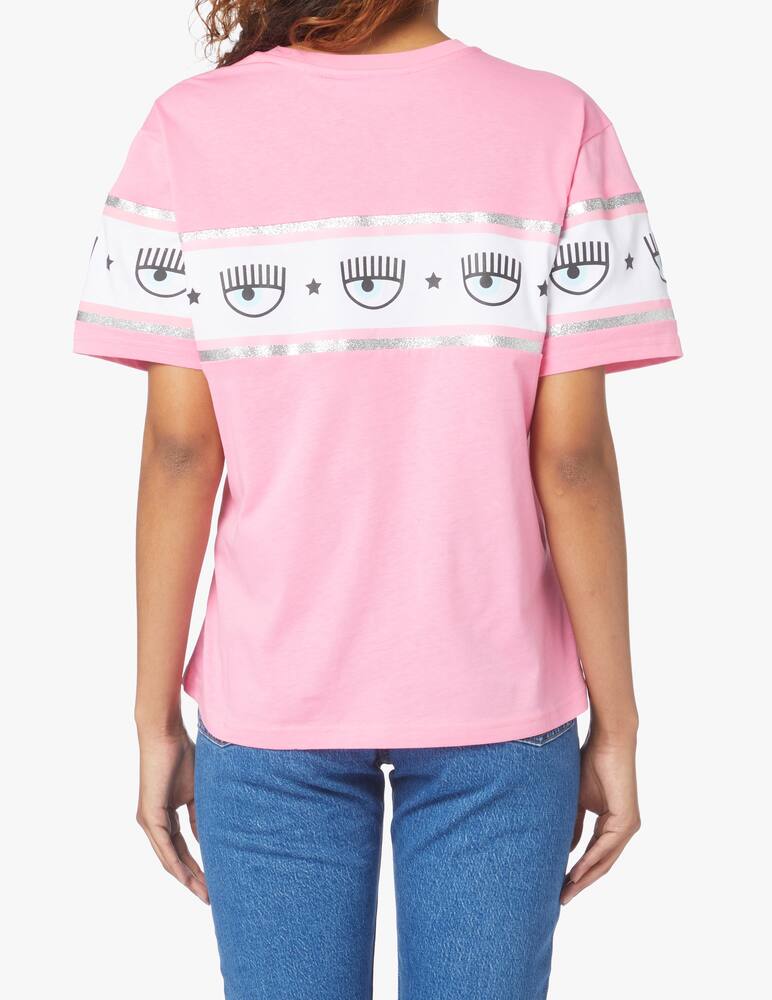 rinascente Chiara Ferragni T-shirt girocollo regular Logo Mania - rosa