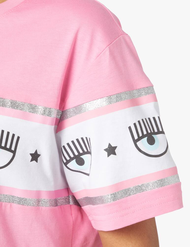 rinascente Chiara Ferragni T-shirt girocollo regular Logo Mania - rosa