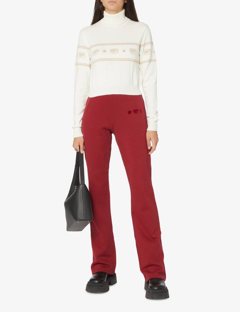 rinascente Chiara Ferragni Trousers with maxi logo - Red