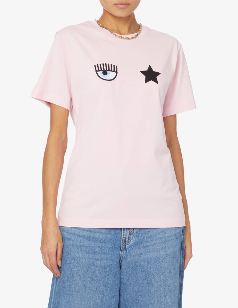 rinascente Chiara Ferragni T-shirt in cotone Eye star - Rosa