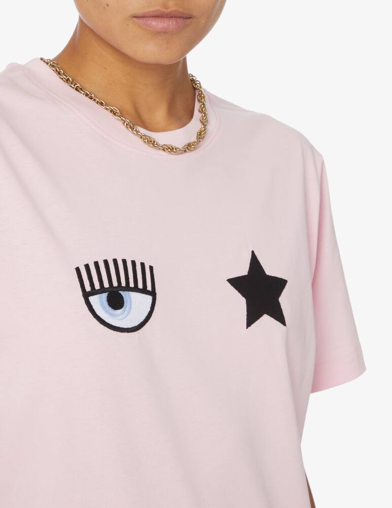 rinascente Chiara Ferragni T-shirt in cotone Eye star - Rosa