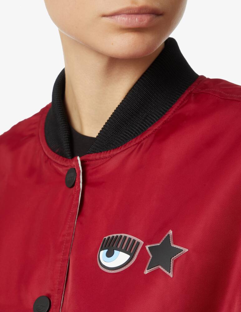 rinascente Chiara Ferragni Giacca bomber corta Eyestar - Rosso