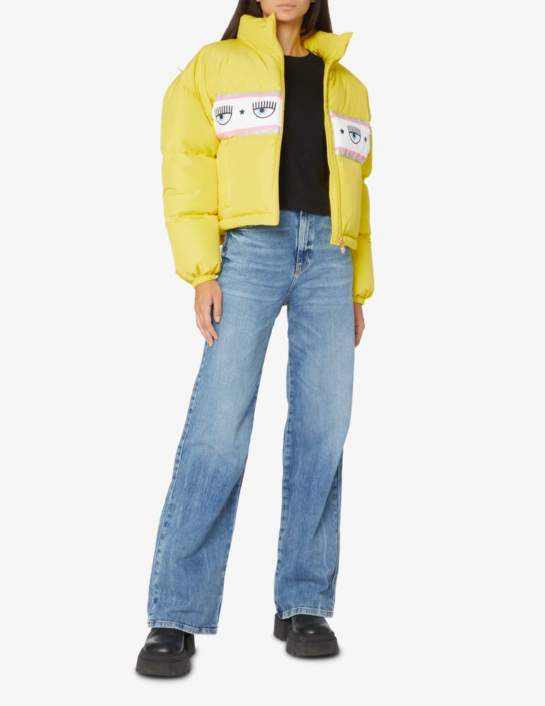 rinascente Chiara Ferragni Giacca piumino corta Maxilogomania - Giallo