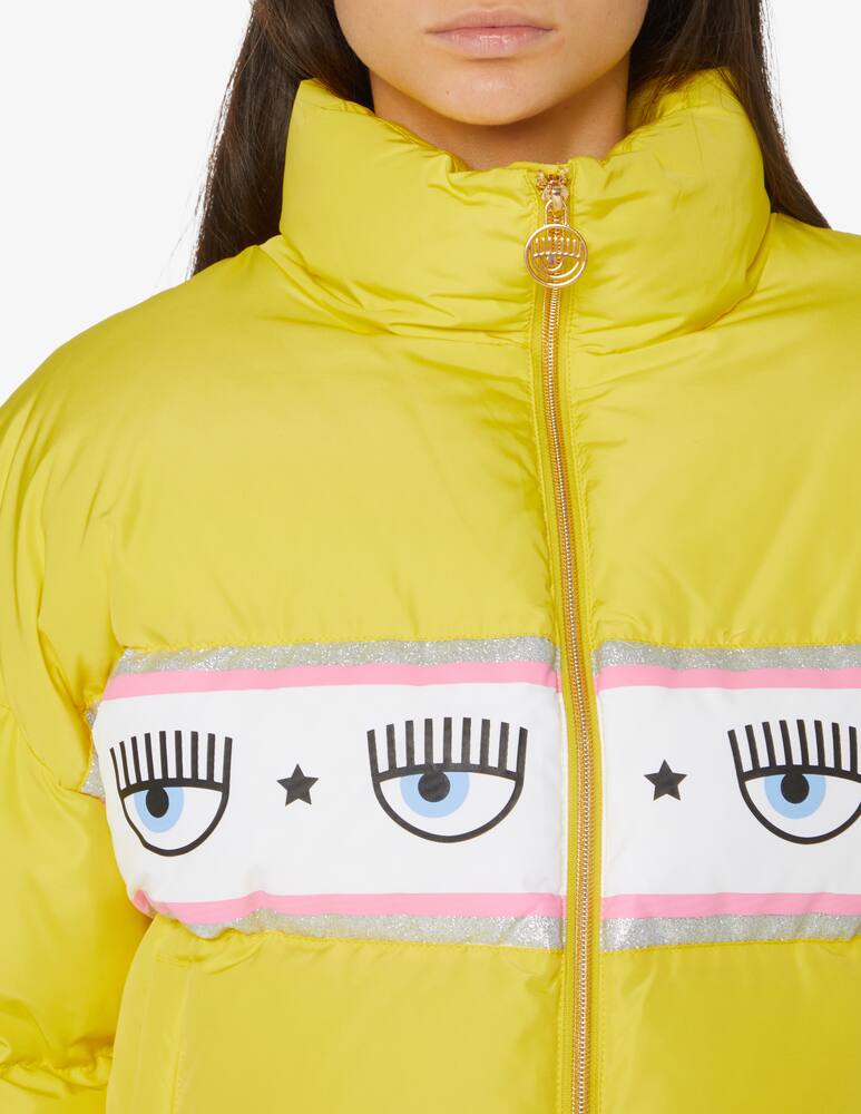 rinascente Chiara Ferragni Giacca piumino corta Maxilogomania - Giallo