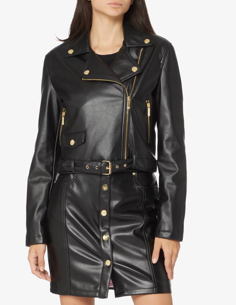 Chiara Ferragni Eyestuds leather biker jacket - Black - picture 1 Chiara Ferragni Eyestuds leather biker jacket - Black - picture 1