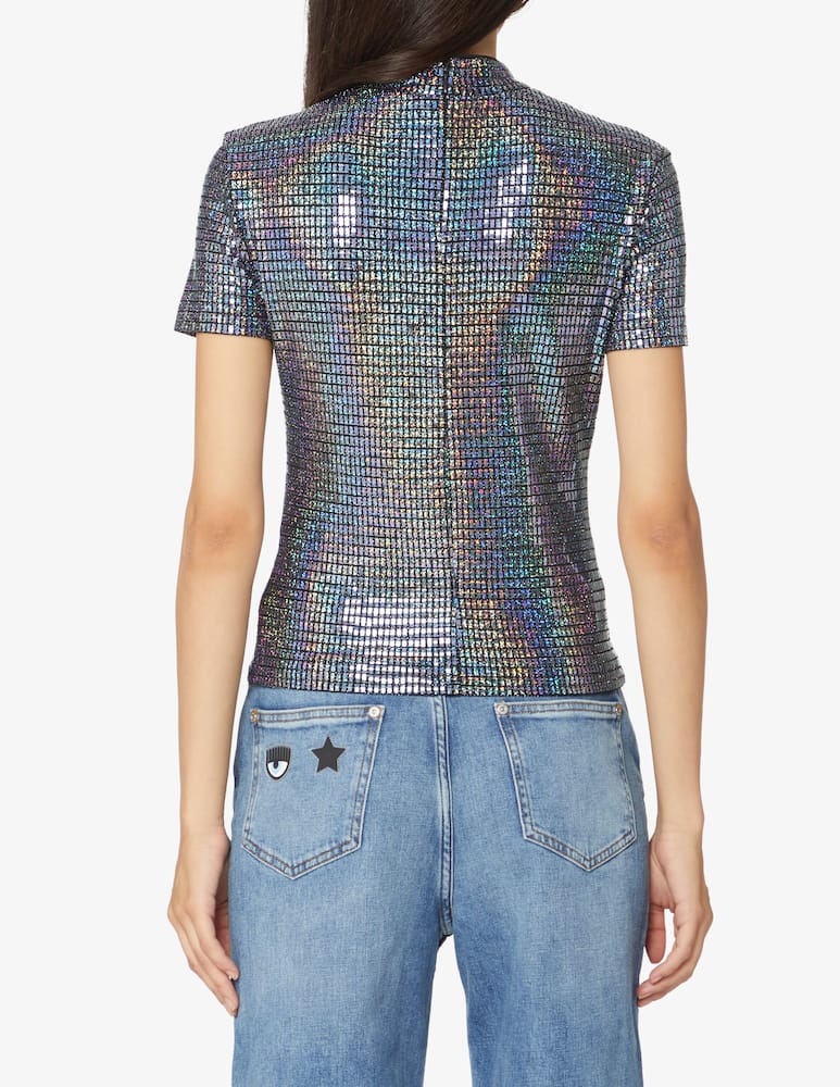 rinascente Chiara Ferragni Turtleneck sweater with short sleeves - Multicolor