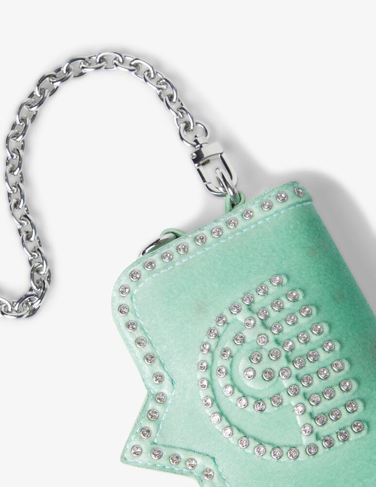 rinascente Chiara Ferragni Eye velvet crossbody bag - Green