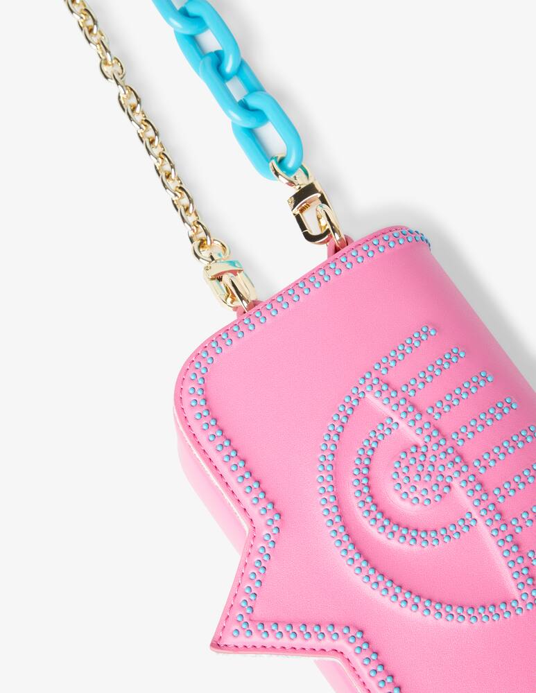 rinascente Chiara Ferragni Eye M studs crossbody bag - Pink