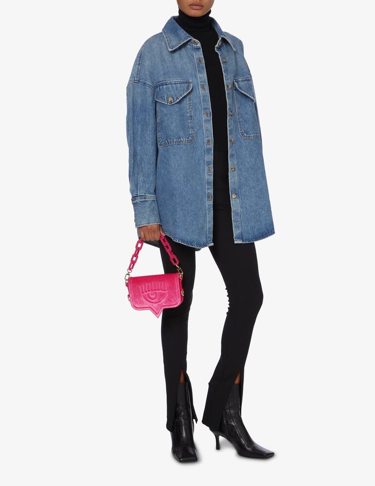 rinascente Chiara Ferragni Borsa a tracolla M in velutto Eye - Rosa