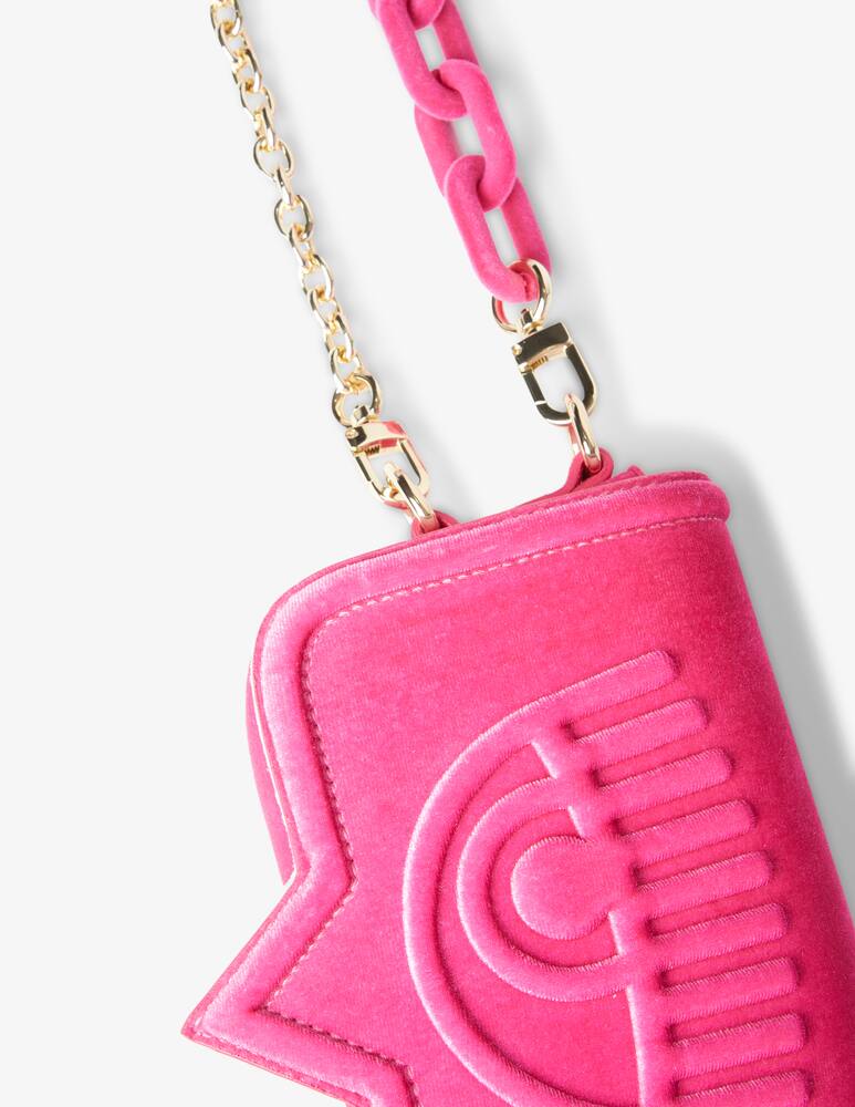 rinascente Chiara Ferragni Borsa a tracolla M in velutto Eye - Rosa
