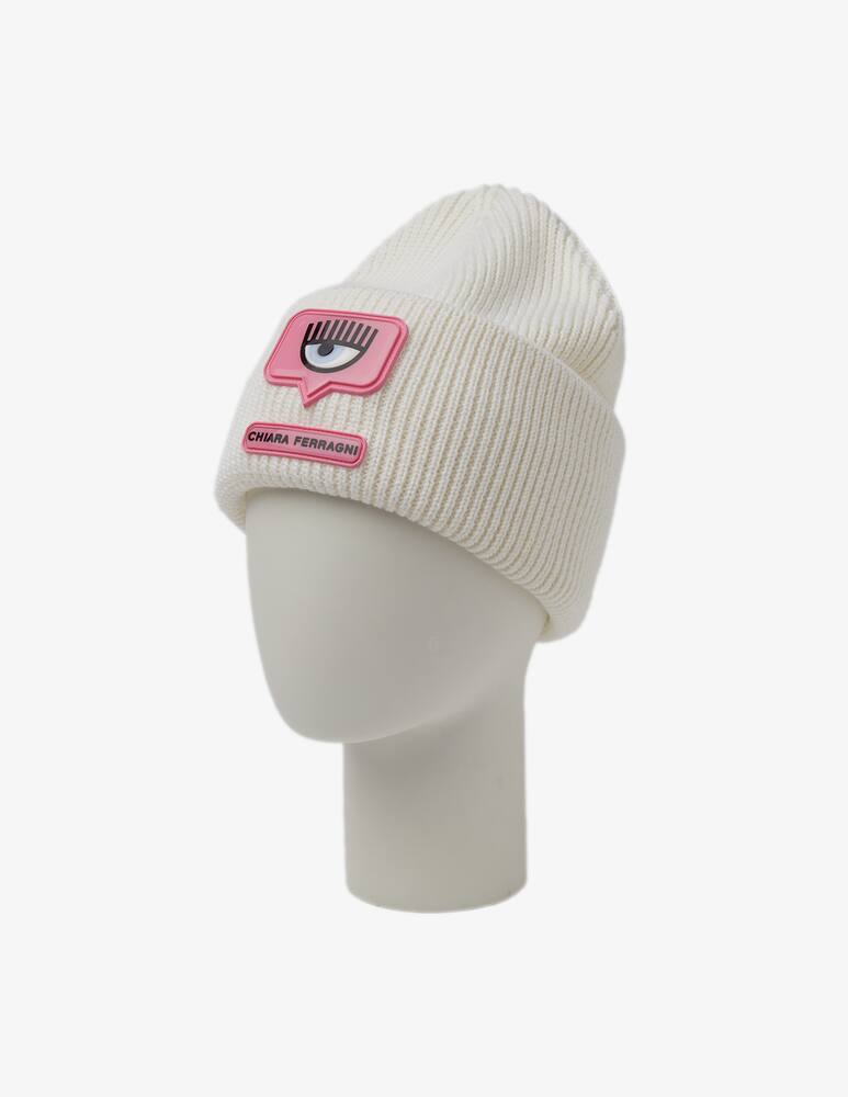 Chiara Ferragni Eye tag beanie - White - picture 1 Chiara Ferragni Eye tag beanie - White - picture 1