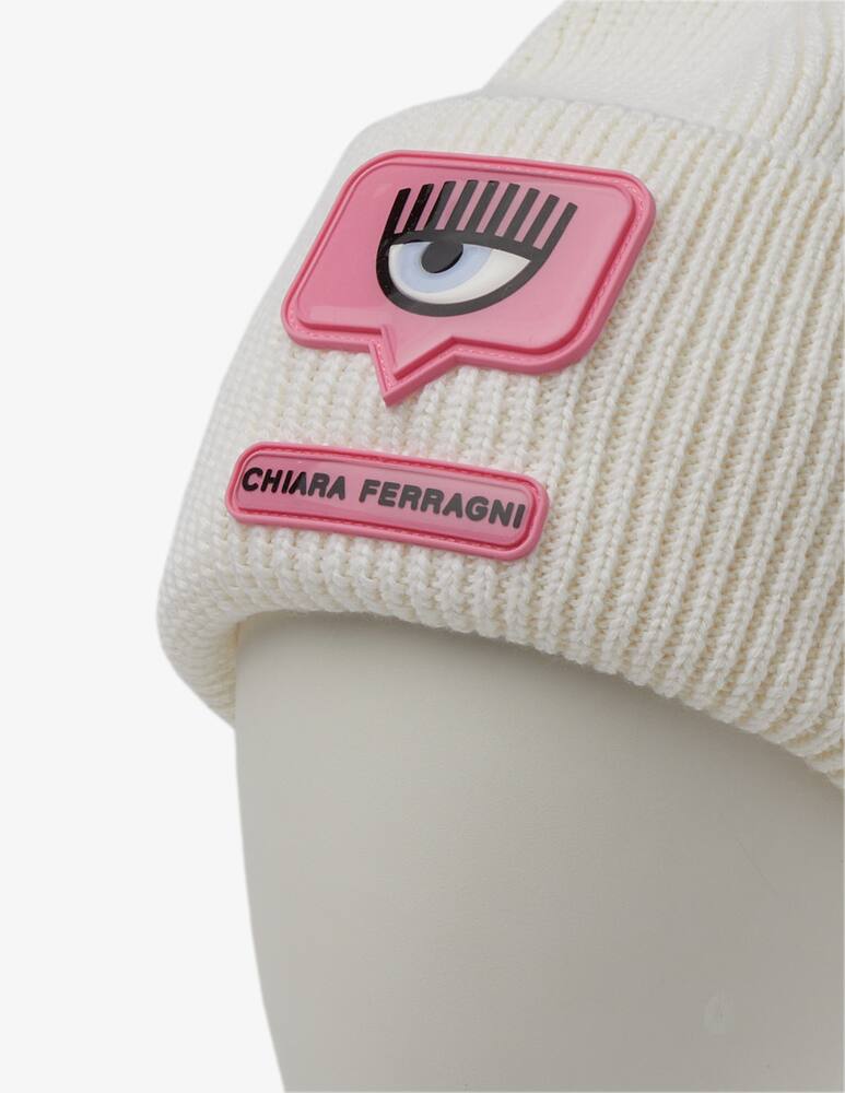 Chiara Ferragni Eye tag beanie - White - picture 3 Chiara Ferragni Eye tag beanie - White - picture 3