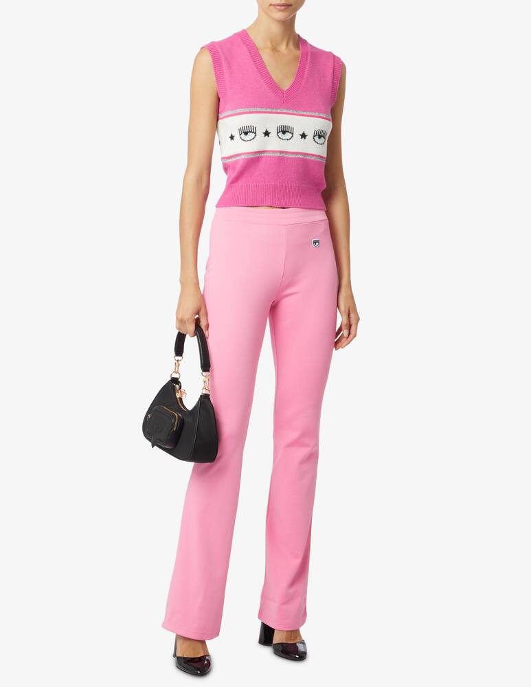 rinascente Chiara Ferragni Eye nylon halfmoon bag - Black