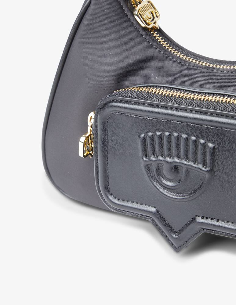 rinascente Chiara Ferragni Eye nylon halfmoon bag - Black