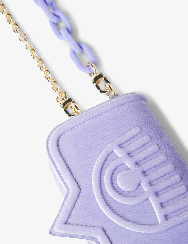 rinascente Chiara Ferragni Borsa a tracolla M in velutto Eye - Lilla