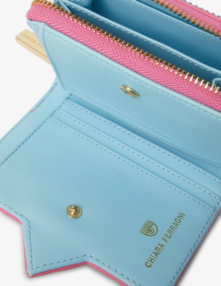 rinascente Chiara Ferragni Eye zip around S wallet - Pink