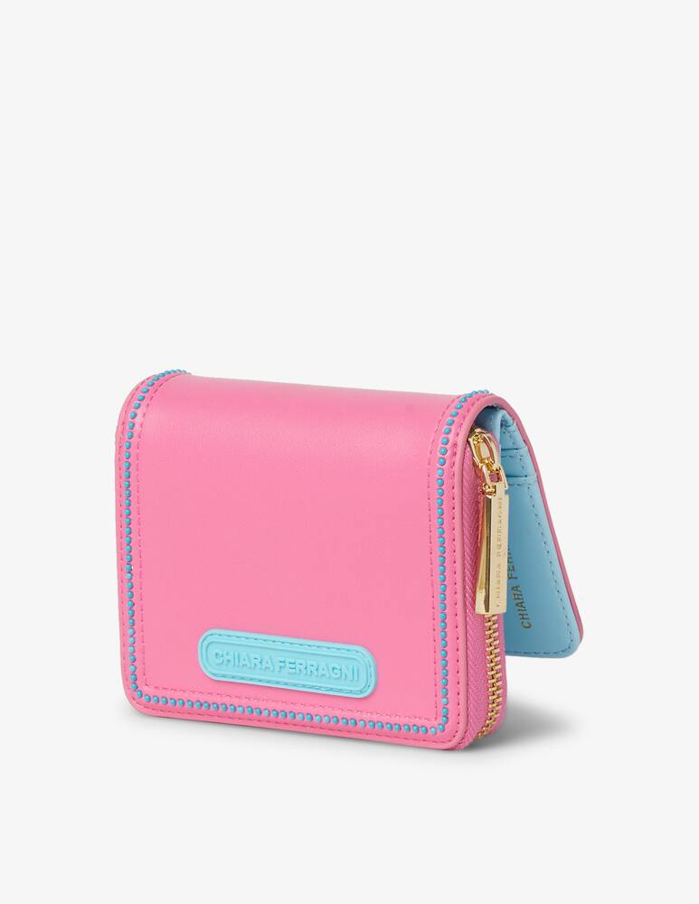 rinascente Chiara Ferragni Eye zip around S wallet - Pink