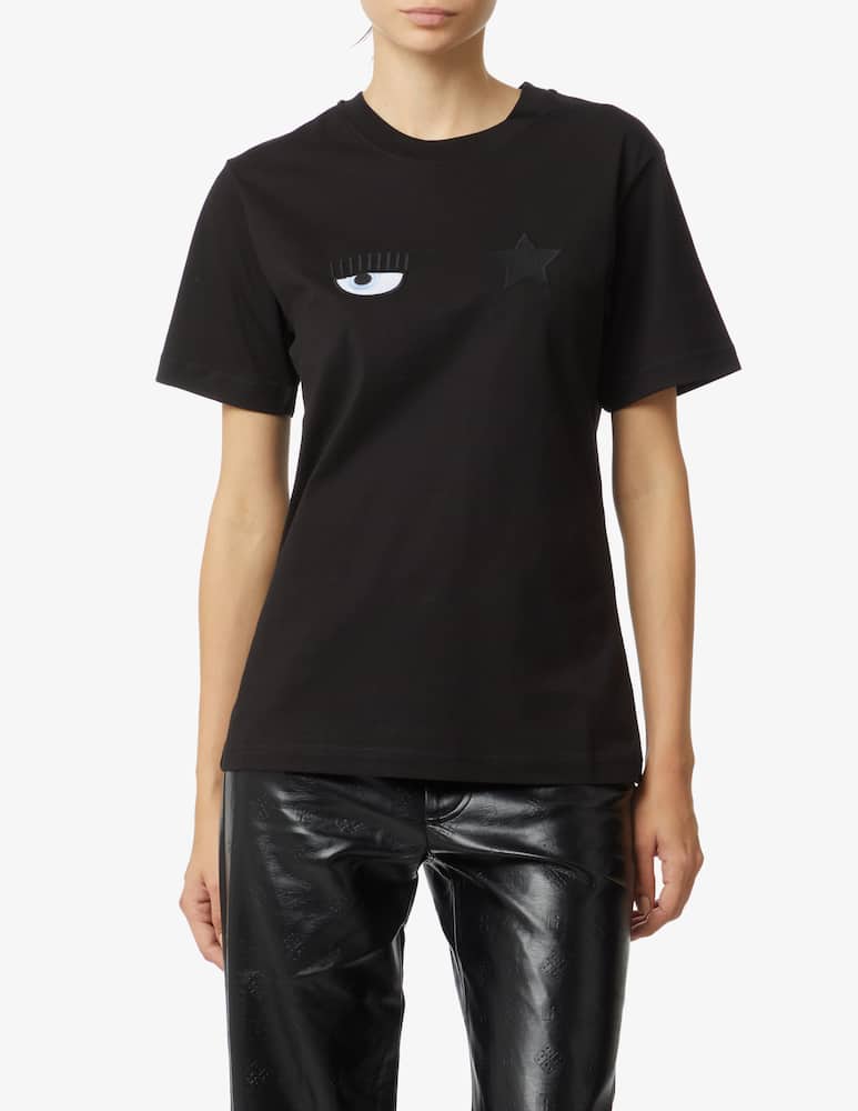 Chiara Ferragni Eye star cotton t-shirt - Black - picture 1 Chiara Ferragni Eye star cotton t-shirt - Black - picture 1