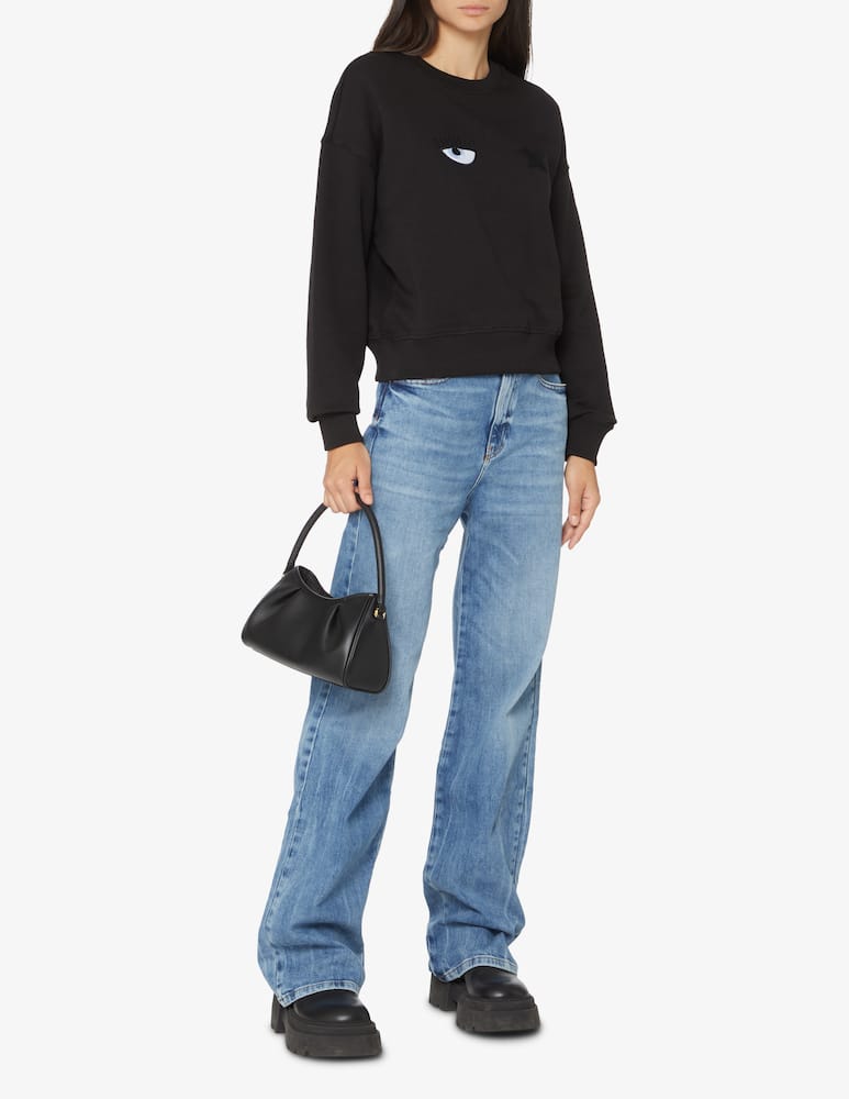 rinascente Chiara Ferragni Eyer star cotton crewneck tee - Black