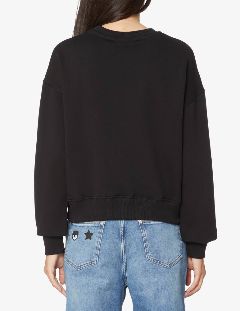 rinascente Chiara Ferragni Eyer star cotton crewneck tee - Black