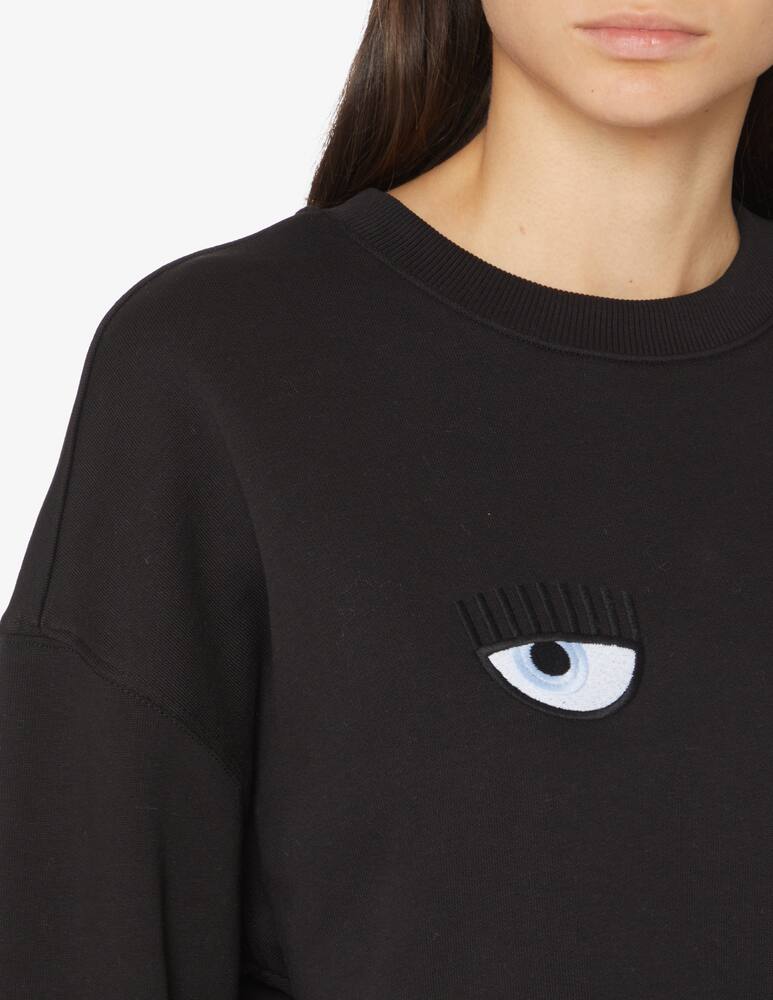 rinascente Chiara Ferragni Eyer star cotton crewneck tee - Black