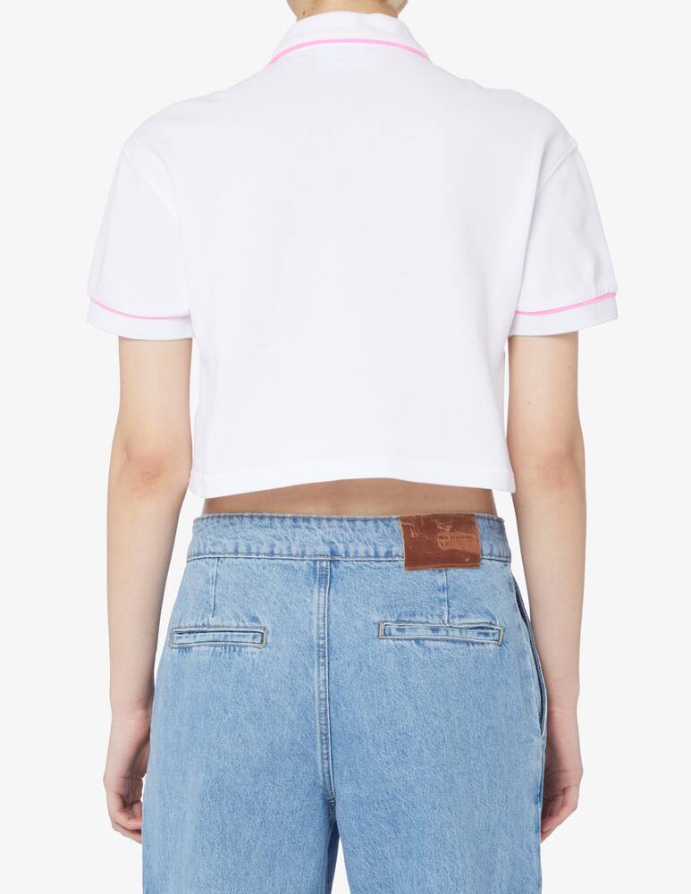 Chiara Ferragni Cotton cropped polo shirt - picture 3 Chiara Ferragni Cotton cropped polo shirt - picture 3