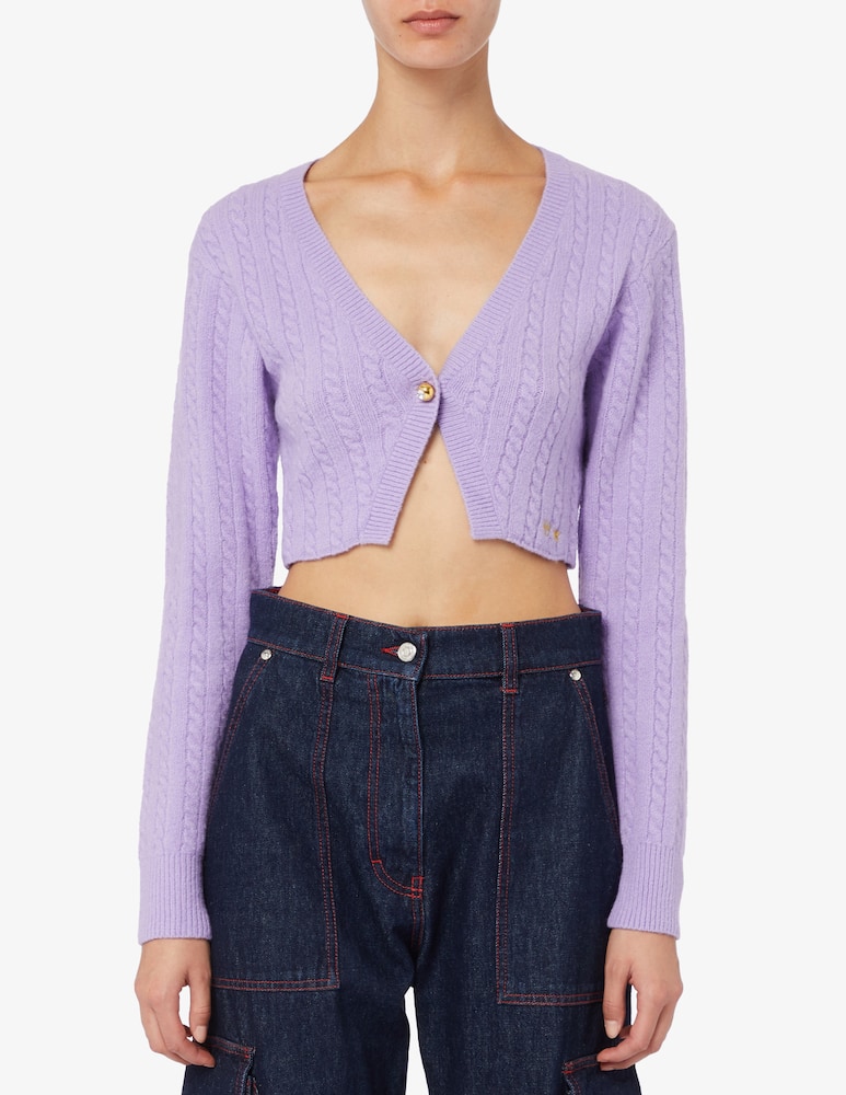 Chiara Ferragni Cardigan crop treccia - immagine 1 Chiara Ferragni Cardigan crop treccia - immagine 1