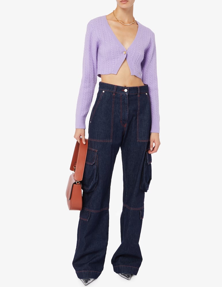 Chiara Ferragni Cardigan crop treccia - immagine 2 Chiara Ferragni Cardigan crop treccia - immagine 2