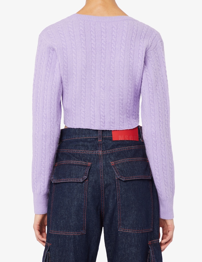 Chiara Ferragni Cardigan crop treccia - immagine 3 Chiara Ferragni Cardigan crop treccia - immagine 3