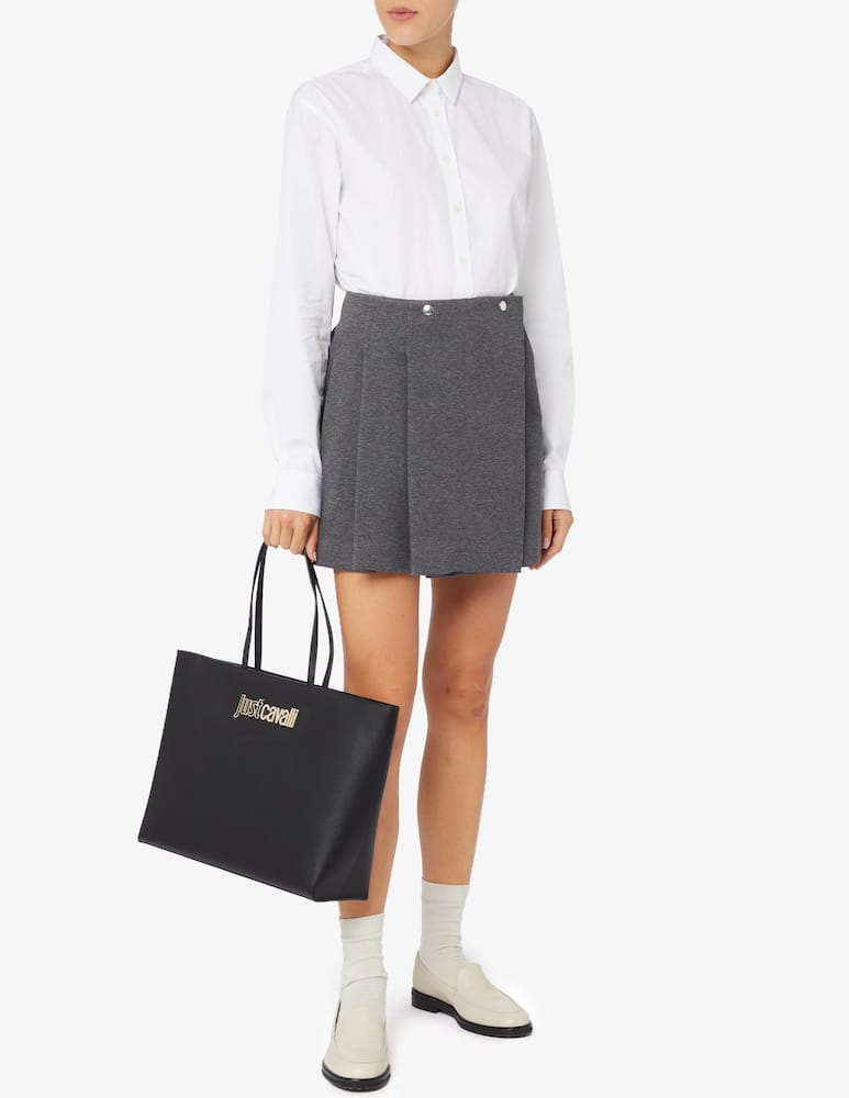 rinascente Just Cavalli Borsa tote con scritta in metallo