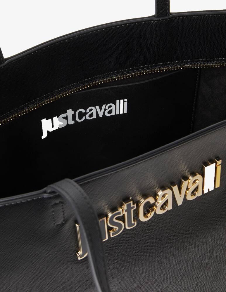 rinascente Just Cavalli Borsa tote con scritta in metallo