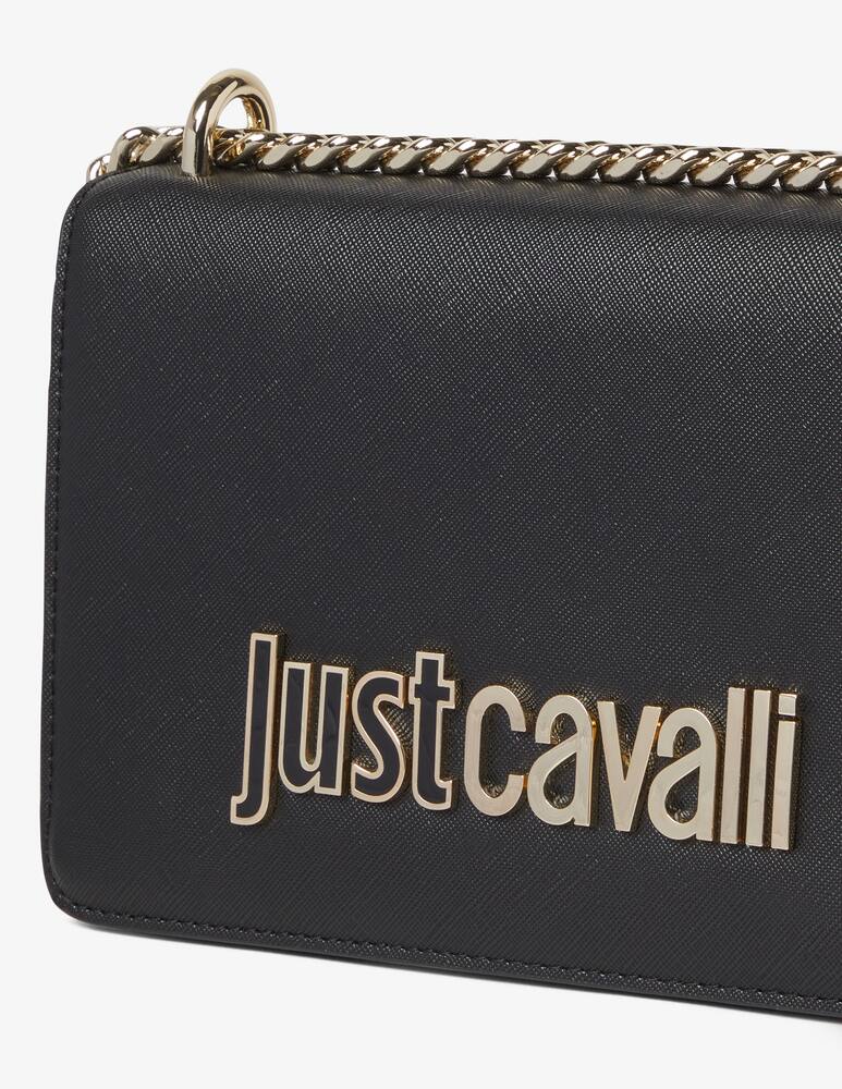 rinascente Just Cavalli Metal lettering flap bag