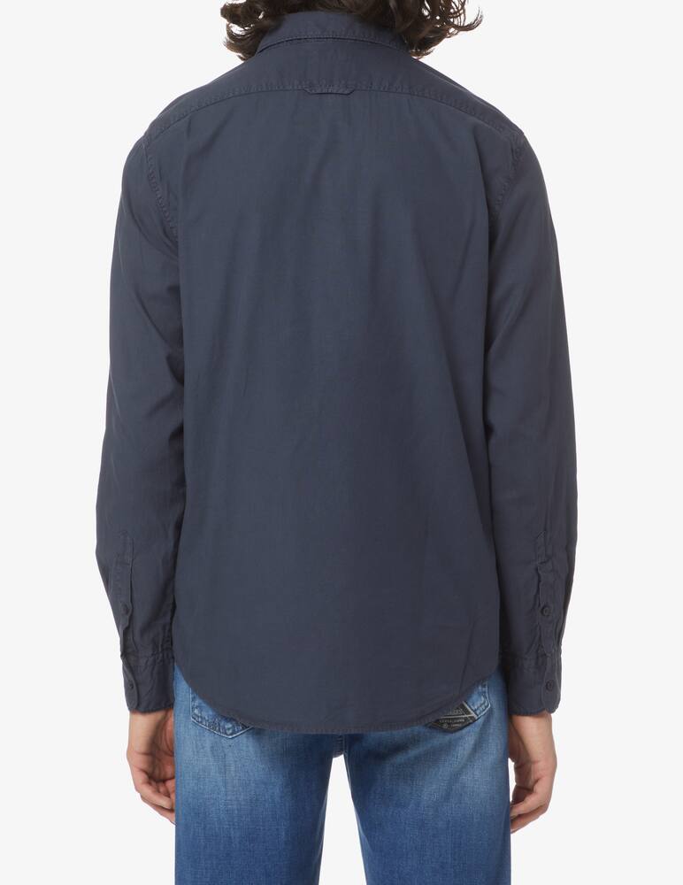 rinascente Replay Camicia manica lunga cotone oxford - blu