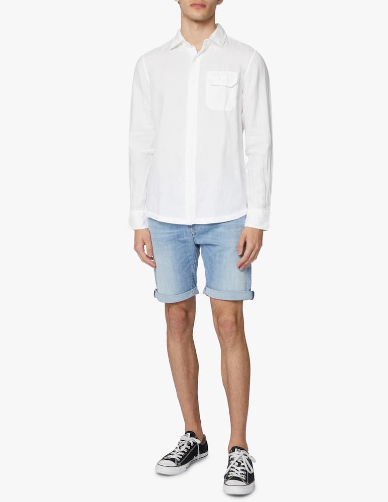 rinascente Replay Linen long sleeve shirt - white