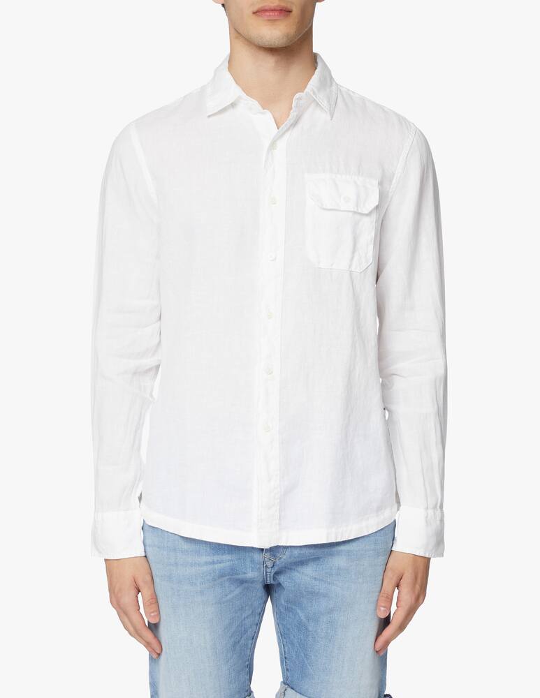 rinascente Replay Linen long sleeve shirt - white