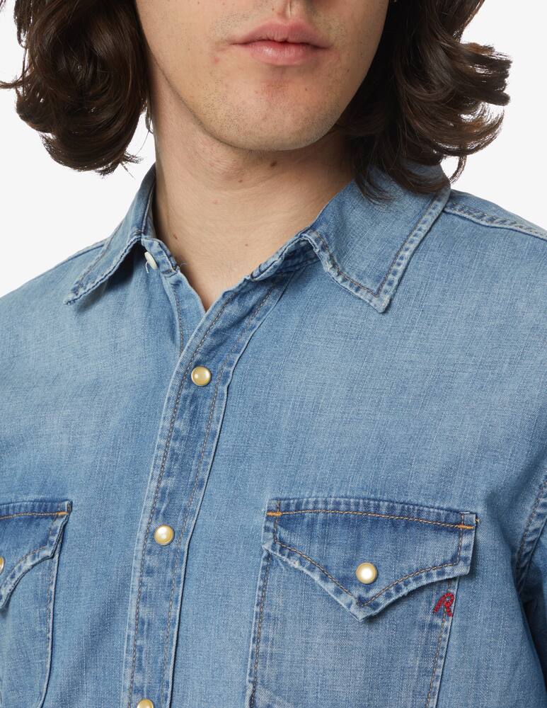 rinascente Replay Vintage denim long sleeve shirt - blue