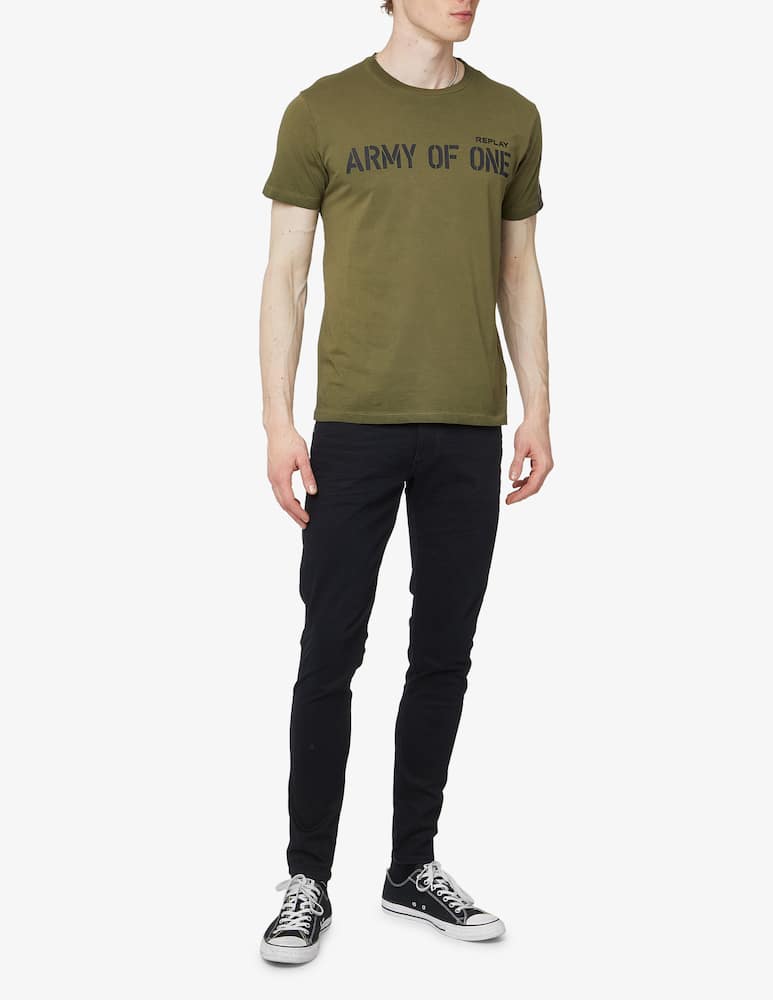 rinascente Replay Maglietta manica corta army of one - verde