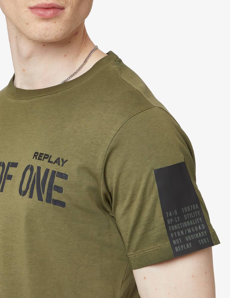 rinascente Replay Maglietta manica corta army of one - verde