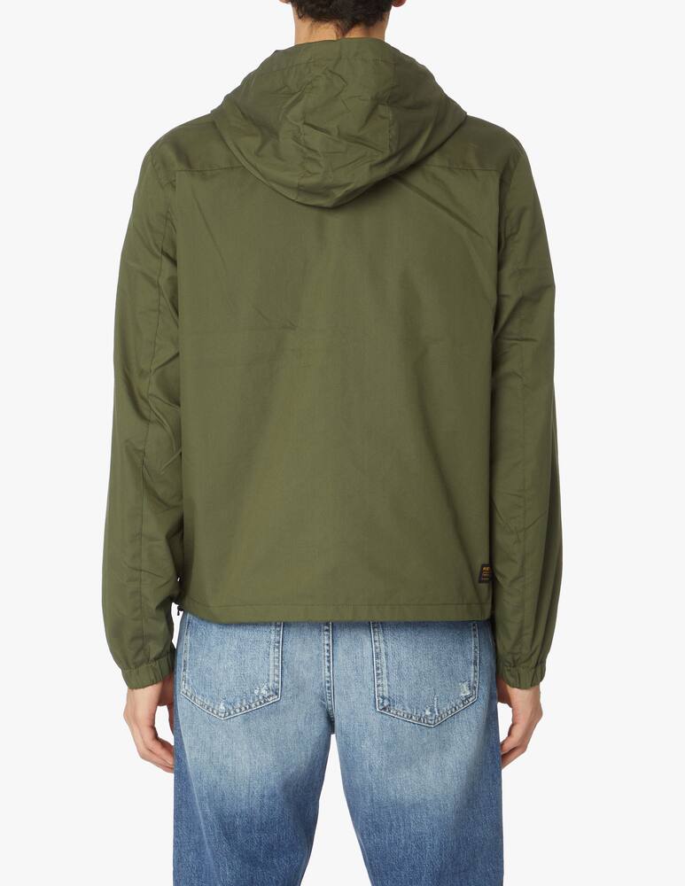 rinascente Replay Giacca con cappuccio in cotone oxford nylon - verde