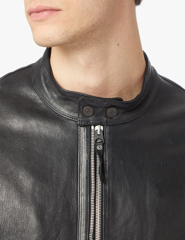 rinascente Replay Biker leather jacket - black