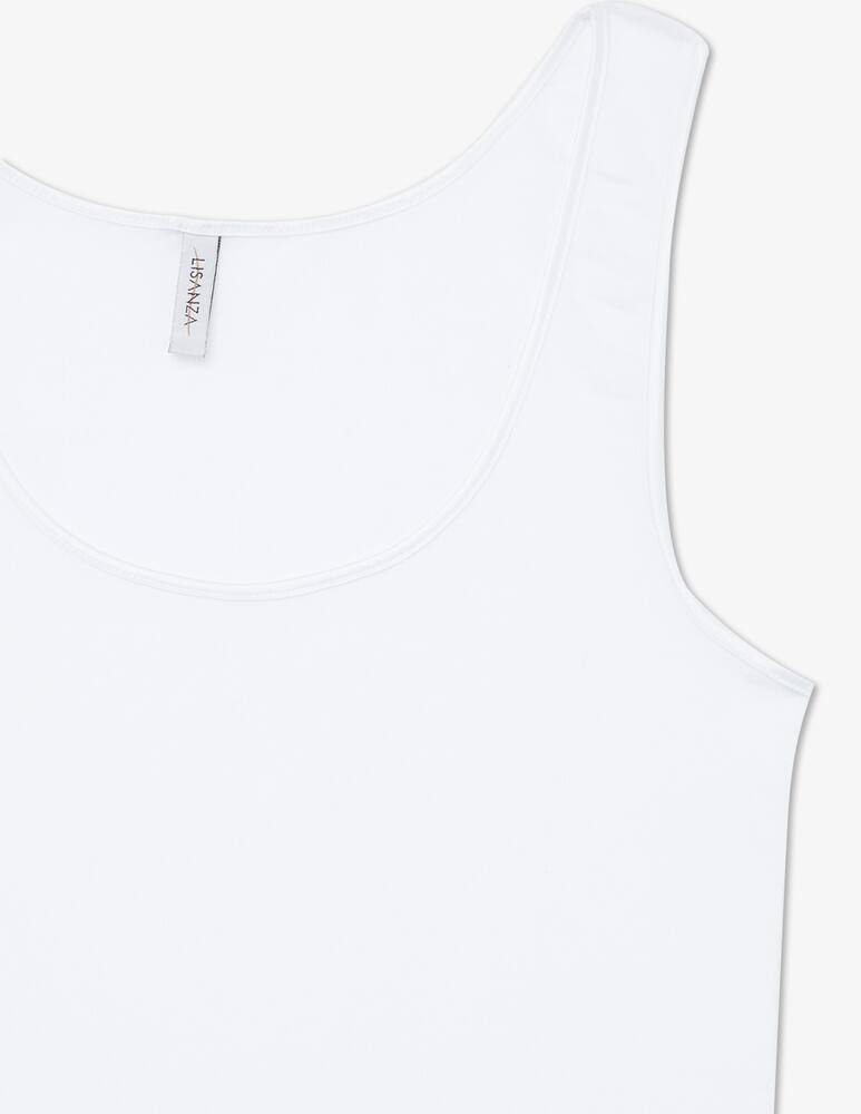 rinascente Lisanza Wide shoulder tank top crewneck