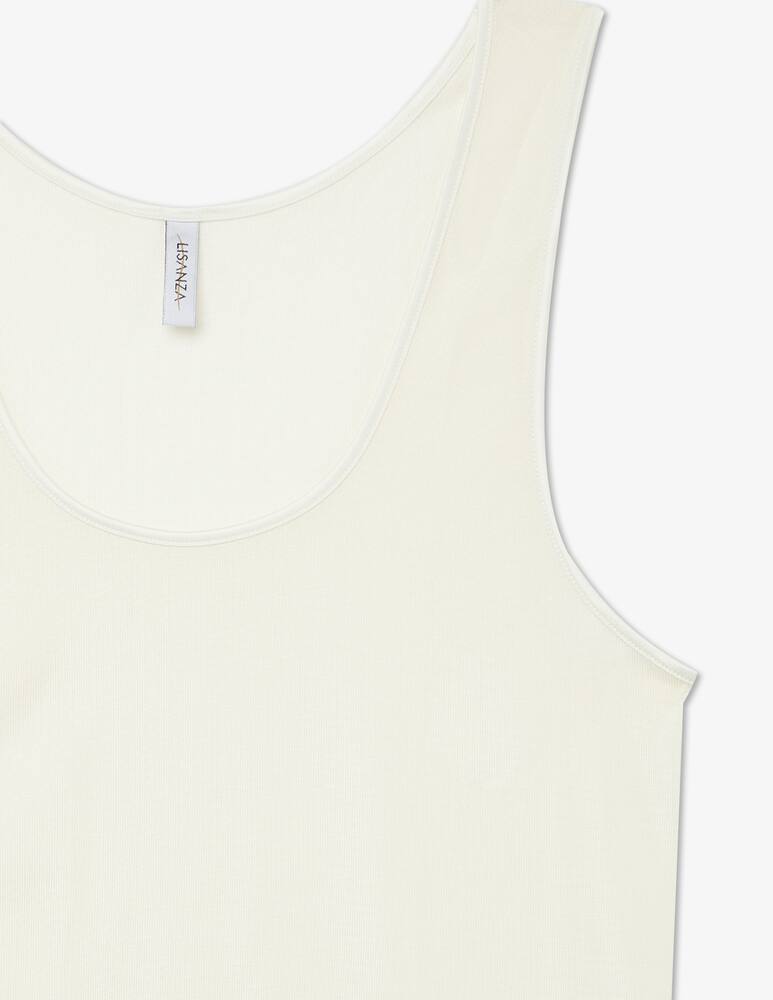 rinascente Lisanza Wide shoulder tank top crewneck