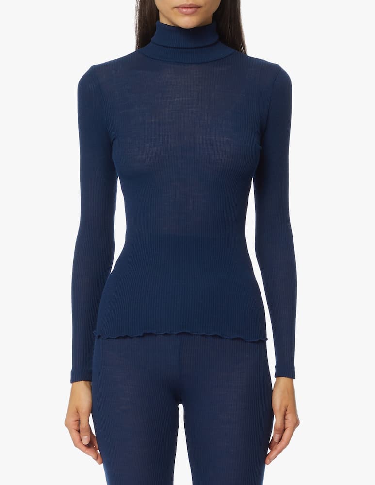 rinascente Lisanza Turtle-neck ribbed top