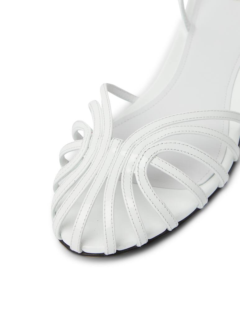 rinascente Alevì Sandali bassi in pelle verniciata Lia - bianco
