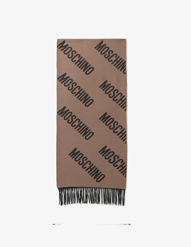 rinascente Moschino Sciarpa in lana con logo