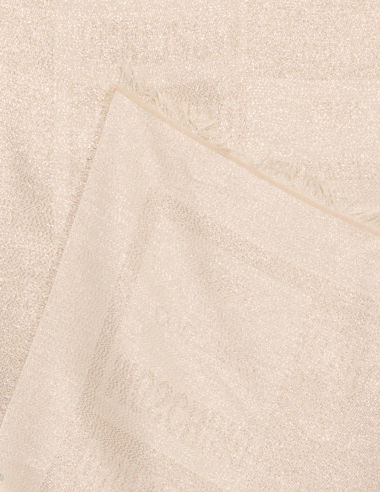 rinascente Moschino Lurex logo scarf