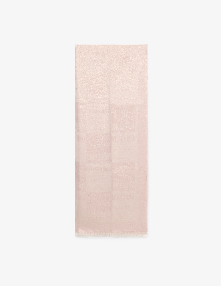 rinascente Moschino Lurex logo scarf